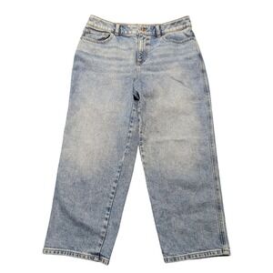 Talbots High Waist Straight Ankle Jeans 10P Newport Wash Blue Denim Stretch 10 P